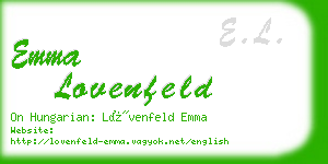 emma lovenfeld business card